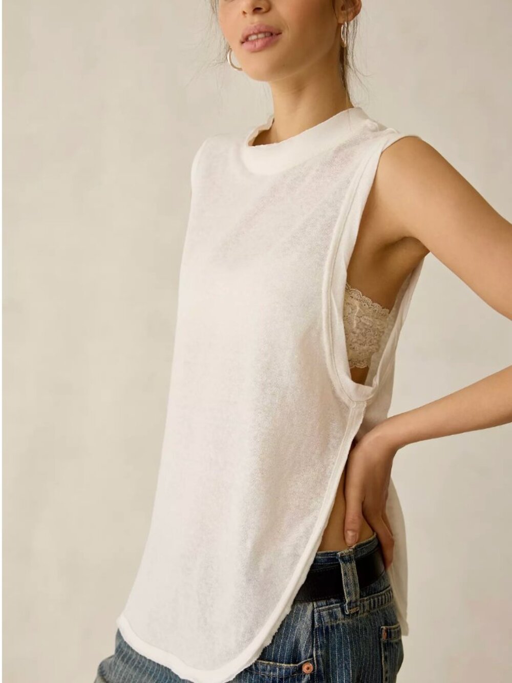 Urban Outfitters BDG Mirage Side-Split Tunic Tank Top